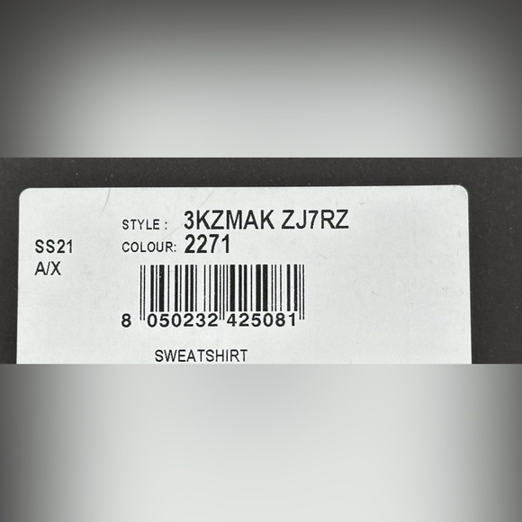 Armani Exchange Black Grey Zipper Sweatshirt - Picture 5 of 6